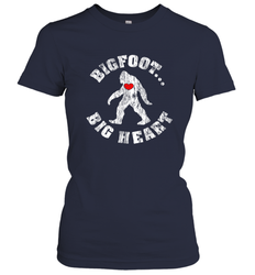 Bigfoot Heart Valentine's Day Lover Art Graphics Great Gift Women's T-Shirt
