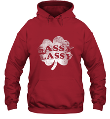 Sassy Lassy T Shirt Funny St. Patrick's Day Clover Hooded Sweatshirt Hooded Sweatshirt - trendytshirts1