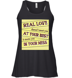 Real love funny quotes for valentine (2) Women's Racerback Tank