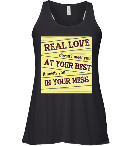 Real love funny quotes for valentine (2) Women's Racerback Tank Women's Racerback Tank / Black / XS Women's Racerback Tank - trendytshirts1