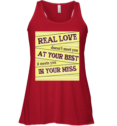 Real love funny quotes for valentine (2) Women's Racerback Tank