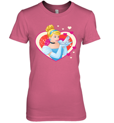 Disney Cinderella Valentine's Sparkle Hearts Women's Premium T-Shirt Women's Premium T-Shirt - trendytshirts1
