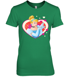 Disney Cinderella Valentine's Sparkle Hearts Women's Premium T-Shirt