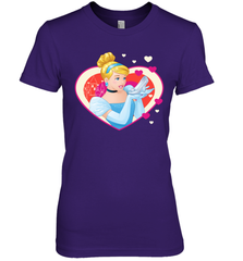 Disney Cinderella Valentine's Sparkle Hearts Women's Premium T-Shirt Women's Premium T-Shirt - trendytshirts1