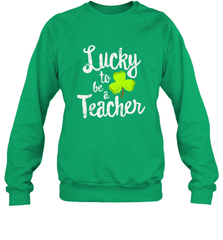 Teacher St. Patrick's Day Shirt, Lucky To Be A Teacher Crewneck Sweatshirt Crewneck Sweatshirt - trendytshirts1