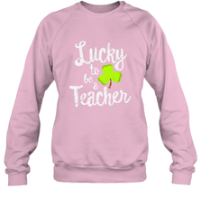 Teacher St. Patrick's Day Shirt, Lucky To Be A Teacher Crewneck Sweatshirt Crewneck Sweatshirt - trendytshirts1