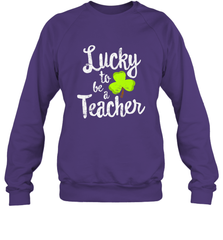 Teacher St. Patrick's Day Shirt, Lucky To Be A Teacher Crewneck Sweatshirt Crewneck Sweatshirt - trendytshirts1