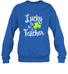 Teacher St. Patrick's Day Shirt, Lucky To Be A Teacher Crewneck Sweatshirt Crewneck Sweatshirt - trendytshirts1