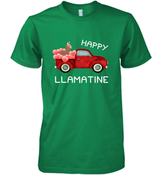 Happy Llamatine funny Valentine Day Llama costume Men's Premium T-Shirt