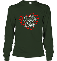 Teach Is To Love Valentine's Day School classroom Art Heart Long Sleeve T-Shirt Long Sleeve T-Shirt - trendytshirts1