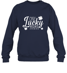 One Lucky Mama Shamrock Gift For Saint Patrick's Day Crewneck Sweatshirt