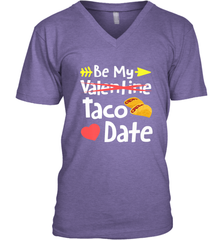 Be My Taco Date Funny Valentine's Day Pun Mexican Food Joke Men's V-Neck Men's V-Neck - trendytshirts1