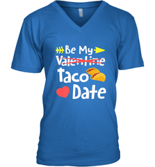 Be My Taco Date Funny Valentine's Day Pun Mexican Food Joke Men's V-Neck Men's V-Neck - trendytshirts1