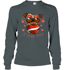 I Pug You Cute Valentines Day Love Heart Pug Dog Valentine Long Sleeve T-Shirt Long Sleeve T-Shirt - trendytshirts1