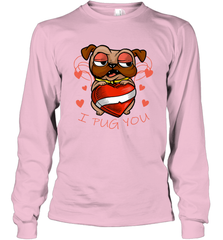 I Pug You Cute Valentines Day Love Heart Pug Dog Valentine Long Sleeve T-Shirt Long Sleeve T-Shirt - trendytshirts1