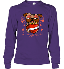 I Pug You Cute Valentines Day Love Heart Pug Dog Valentine Long Sleeve T-Shirt Long Sleeve T-Shirt - trendytshirts1