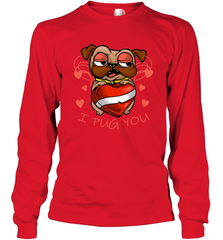 I Pug You Cute Valentines Day Love Heart Pug Dog Valentine Long Sleeve T-Shirt Long Sleeve T-Shirt - trendytshirts1