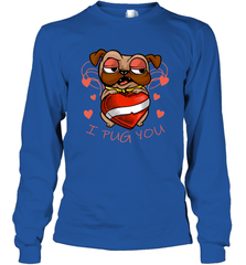 I Pug You Cute Valentines Day Love Heart Pug Dog Valentine Long Sleeve T-Shirt Long Sleeve T-Shirt - trendytshirts1