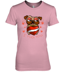 I Pug You Cute Valentines Day Love Heart Pug Dog Valentine Women's Premium T-Shirt Women's Premium T-Shirt - trendytshirts1