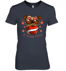I Pug You Cute Valentines Day Love Heart Pug Dog Valentine Women's Premium T-Shirt Women's Premium T-Shirt - trendytshirts1