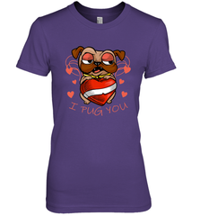 I Pug You Cute Valentines Day Love Heart Pug Dog Valentine Women's Premium T-Shirt Women's Premium T-Shirt - trendytshirts1