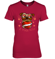 I Pug You Cute Valentines Day Love Heart Pug Dog Valentine Women's Premium T-Shirt Women's Premium T-Shirt - trendytshirts1