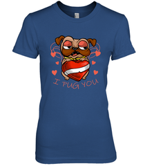 I Pug You Cute Valentines Day Love Heart Pug Dog Valentine Women's Premium T-Shirt Women's Premium T-Shirt - trendytshirts1