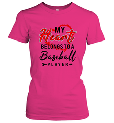 My Heart Belongs To A Baseball Player Valentines Day Gift Women's T-Shirt Women's T-Shirt - trendytshirts1