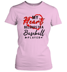 My Heart Belongs To A Baseball Player Valentines Day Gift Women's T-Shirt Women's T-Shirt - trendytshirts1