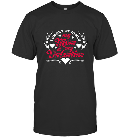 My Mom Is My Valentine's Day laudy Art Graphics Heart Men's T-Shirt Men's T-Shirt / Black / S Men's T-Shirt - trendytshirts1