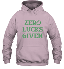 St. Patrick's Day Zero Lucks Given Graphic Hooded Sweatshirt Hooded Sweatshirt - trendytshirts1