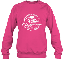 Valentine's Day Teacher School classroom Art Heart Lover Crewneck Sweatshirt Crewneck Sweatshirt - trendytshirts1