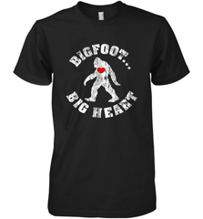 Bigfoot Heart Valentine's Day Lover Art Graphics Great Gift Men's Premium T-Shirt Men's Premium T-Shirt - trendytshirts1