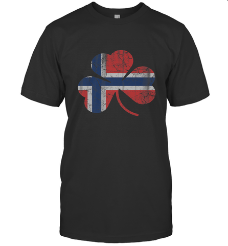 Norwegian Flag Irish Shamrock St Patricks Day Norge Men's T-Shirt Men's T-Shirt / Black / S Men's T-Shirt - trendytshirts1