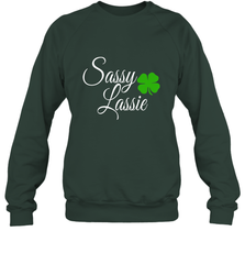 Sassy Lassie St Patty day Crewneck Sweatshirt Crewneck Sweatshirt - trendytshirts1