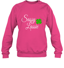 Sassy Lassie St Patty day Crewneck Sweatshirt Crewneck Sweatshirt - trendytshirts1