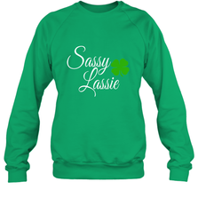 Sassy Lassie St Patty day Crewneck Sweatshirt Crewneck Sweatshirt - trendytshirts1