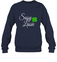 Sassy Lassie St Patty day Crewneck Sweatshirt Crewneck Sweatshirt - trendytshirts1