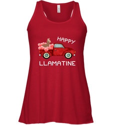 Happy Llamatine funny Valentine Day Llama costume Women's Racerback Tank