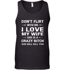 Don't Flirt With Me I Love Wife Valentine's Day Husband Gift Men's Tank Top Men's Tank Top - trendytshirts1