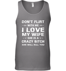 Don't Flirt With Me I Love Wife Valentine's Day Husband Gift Men's Tank Top Men's Tank Top - trendytshirts1