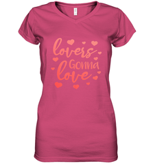 Lovers Gonna Love Quote Valentine's Day Romantic Fun Gift Women's V-Neck T-Shirt Women's V-Neck T-Shirt - trendytshirts1