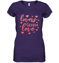 Lovers Gonna Love Quote Valentine's Day Romantic Fun Gift Women's V-Neck T-Shirt Women's V-Neck T-Shirt - trendytshirts1