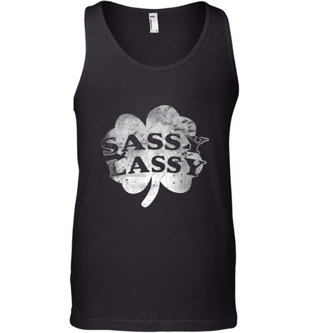Sassy Lassy T Shirt Funny St. Patrick's Day Clover Men's Tank Top Men's Tank Top / Black / XS Men's Tank Top - trendytshirts1