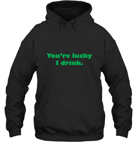 St. Patrick's Day Adult Drinking Hooded Sweatshirt Hooded Sweatshirt / Black / S Hooded Sweatshirt - trendytshirts1