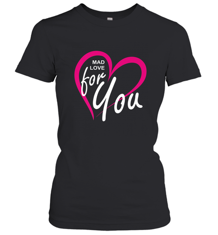 Pink Heart Valentine's Day Gifts Boyfriend Girlfriend Love Women's T-Shirt Women's T-Shirt / Black / S Women's T-Shirt - trendytshirts1