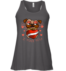I Pug You Cute Valentines Day Love Heart Pug Dog Valentine Women's Racerback Tank Women's Racerback Tank - trendytshirts1