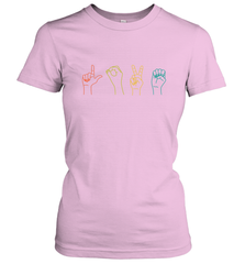 Love ASL Sign language Alphabet Valentines Day Gift idea Women's T-Shirt Women's T-Shirt - trendytshirts1