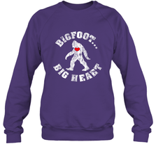 Bigfoot Heart Valentine's Day Lover Art Graphics Great Gift Crewneck Sweatshirt Crewneck Sweatshirt - trendytshirts1