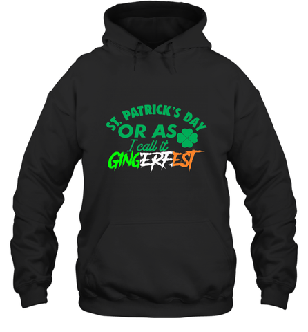 Ginger Redhead Irish Drinking St Patricks Day Hooded Sweatshirt Hooded Sweatshirt / Black / S Hooded Sweatshirt - trendytshirts1
